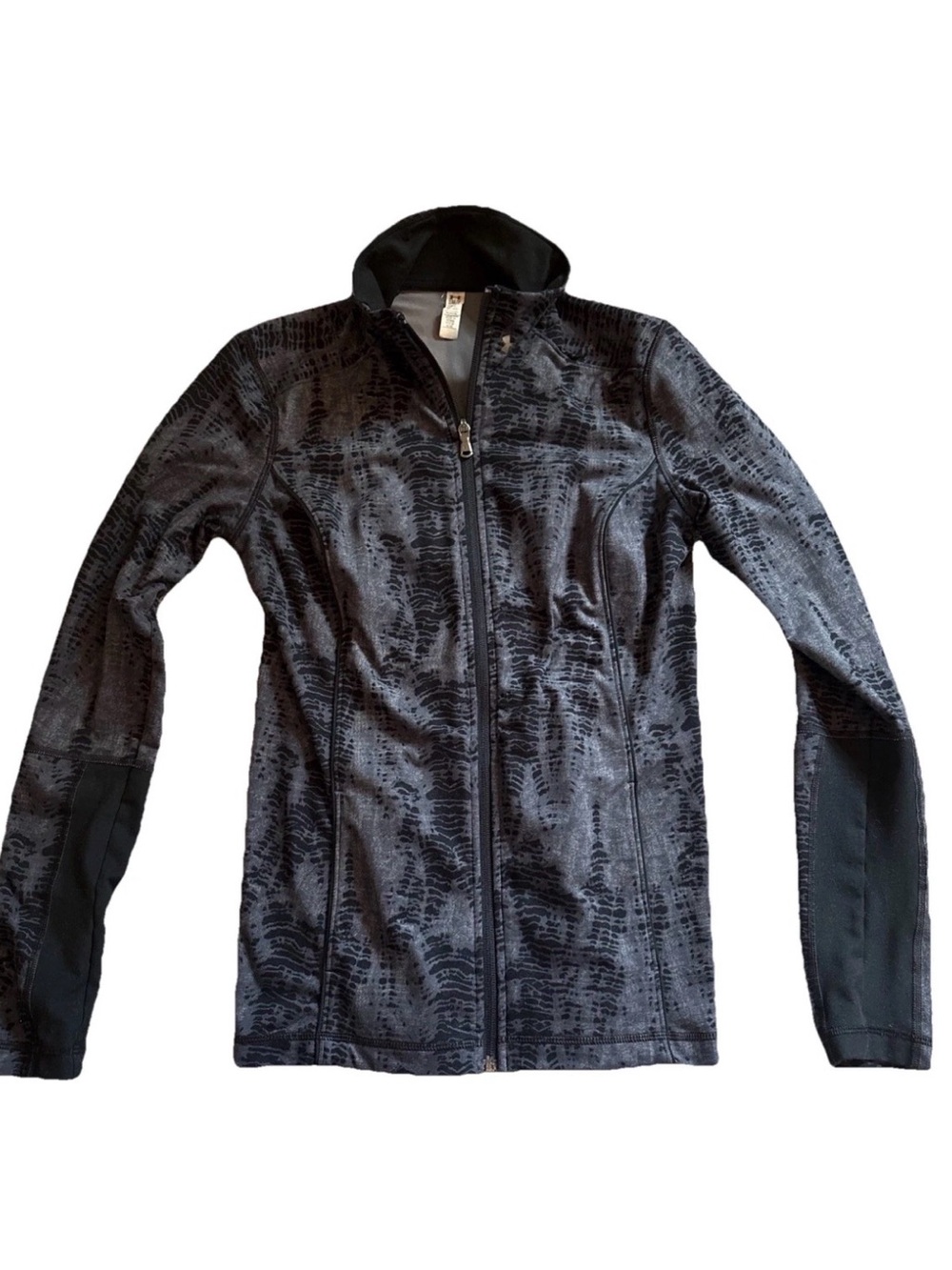 Under Armour Women's Studio Training Jacket Black Gray Full Zip Activewear
